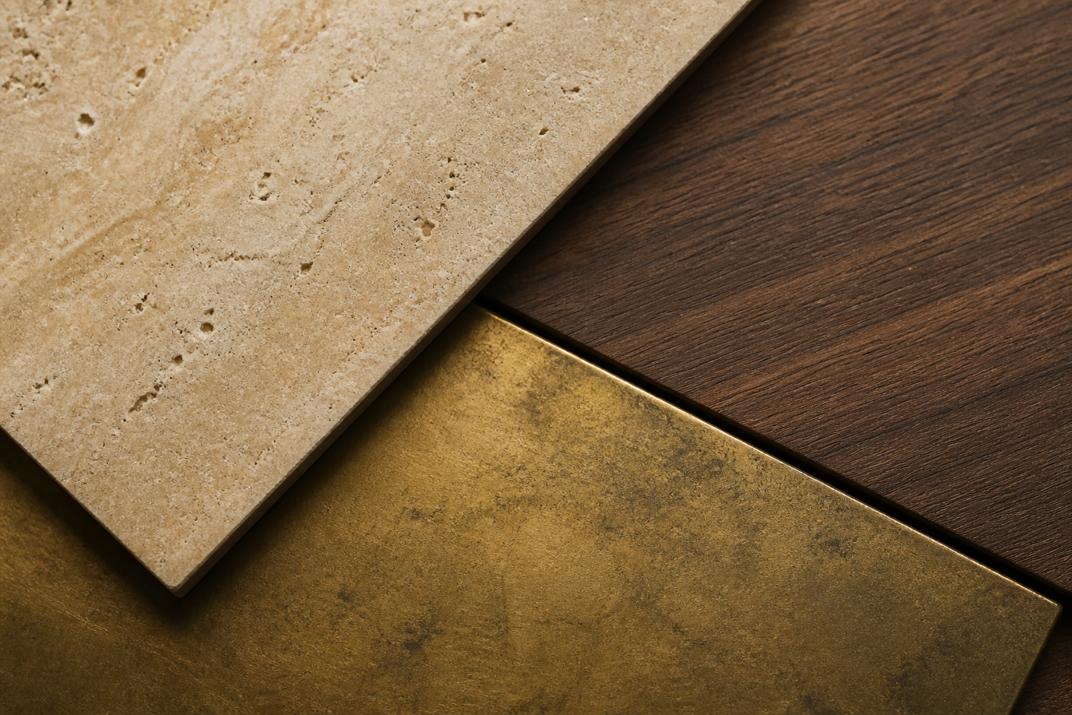 An abstract composition of layered natural surfaces